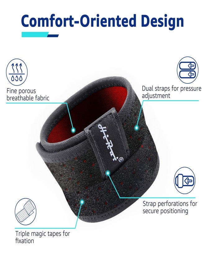 HiRui Wrist Brace for TFCC Tears, Adjustable Wristband Wrist Wraps Support for Fitness Weightlifting Tennis Tendonitis Carpal Tunnel Arthritis Pain Relief, One Size Adjustable (Black, 1 Pack) - Image 4